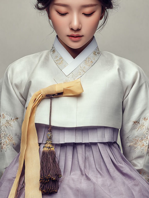 연보라 치마와 노랑 고름