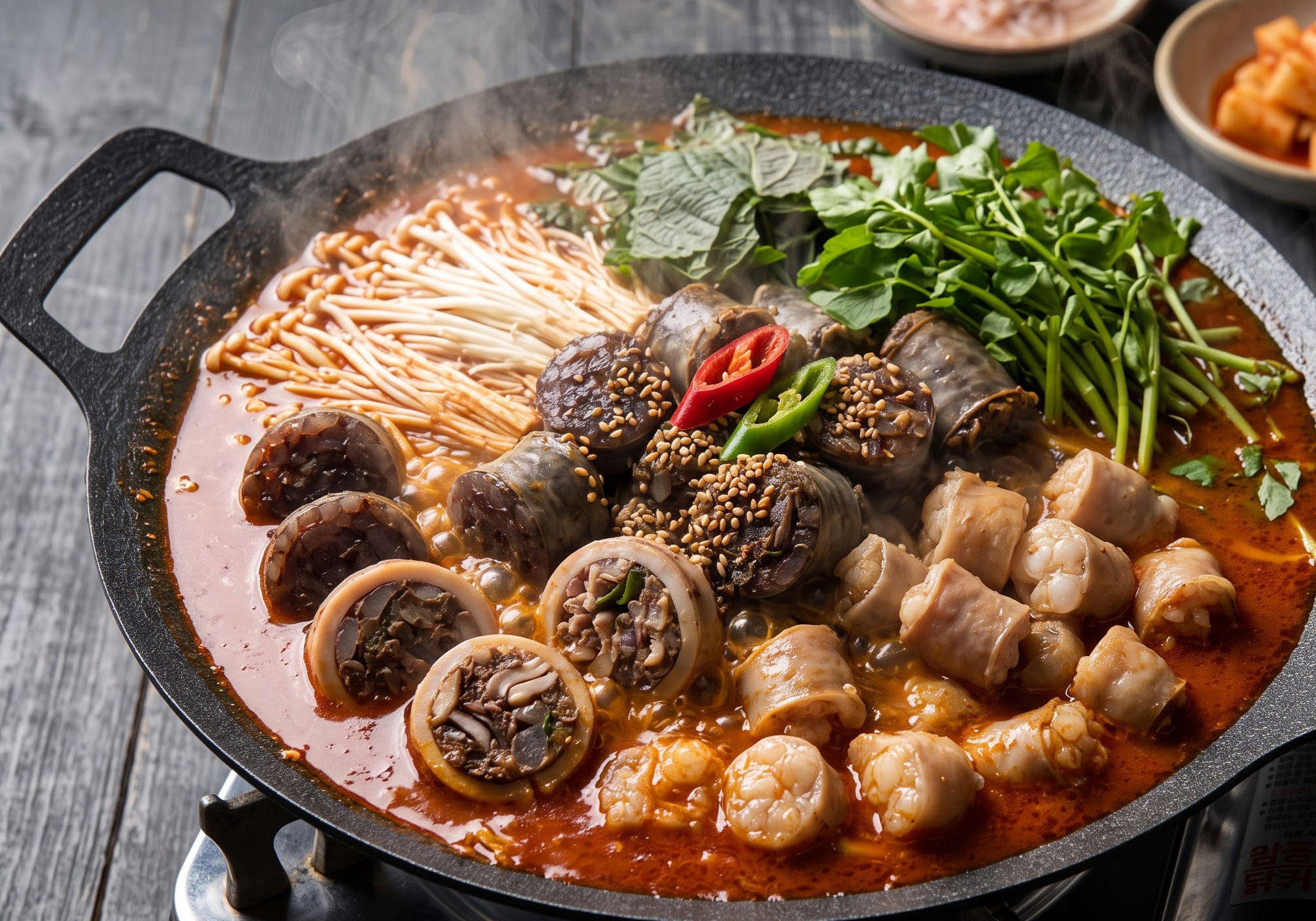 순대곱창버섯전골